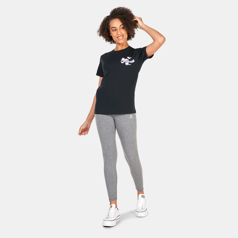 CONVERSE Black Womens Seasonal Graphic Word Art T-Shirt for Women | Best Price UAE