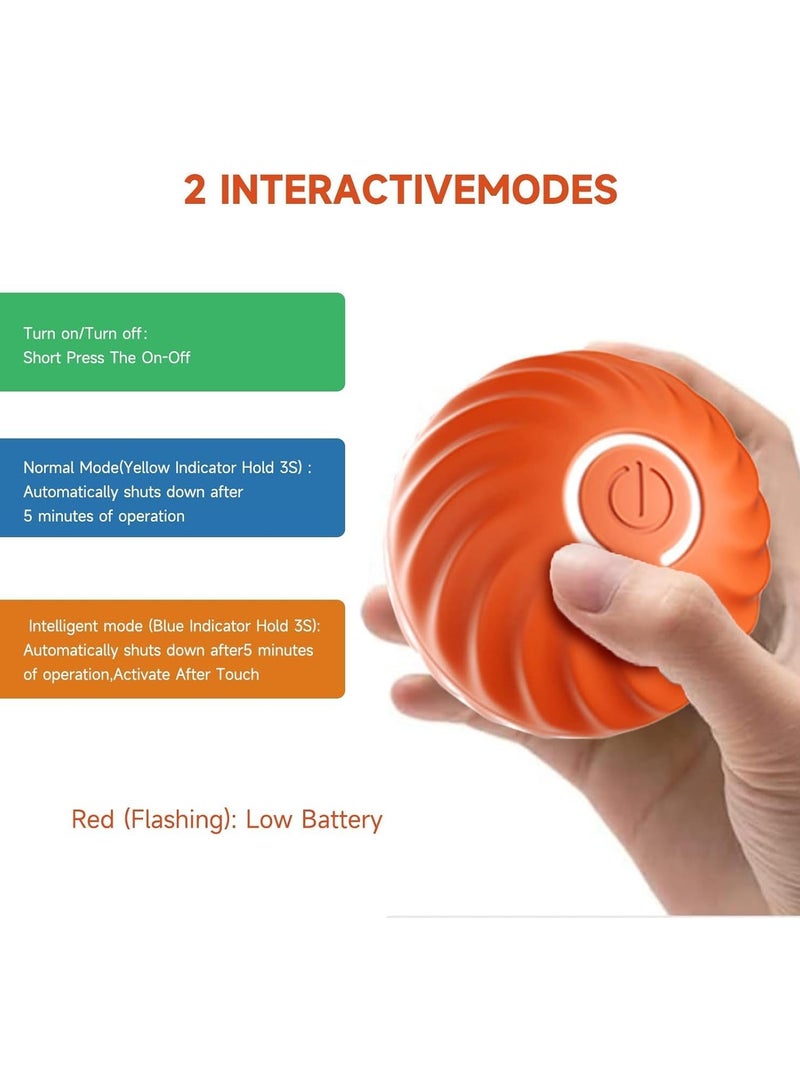 Kimaya Interactive Dog Toy Ball, Magic Ball Dog Toy, Interactive, Intelligence Toy for Dogs, Automatic Rolling Dog Ball for Small, Medium, Large Dogs (Orange) - Image 5