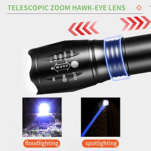 YZYOE Red Flashlight Rechargeable，Green Light Flashlight，Blue Light flashlights，Blood Lights for Observation, 4 in 1 White Lights and Red lamp and Blue Lamp and Green Lamps ，4 Modes. - Image 4