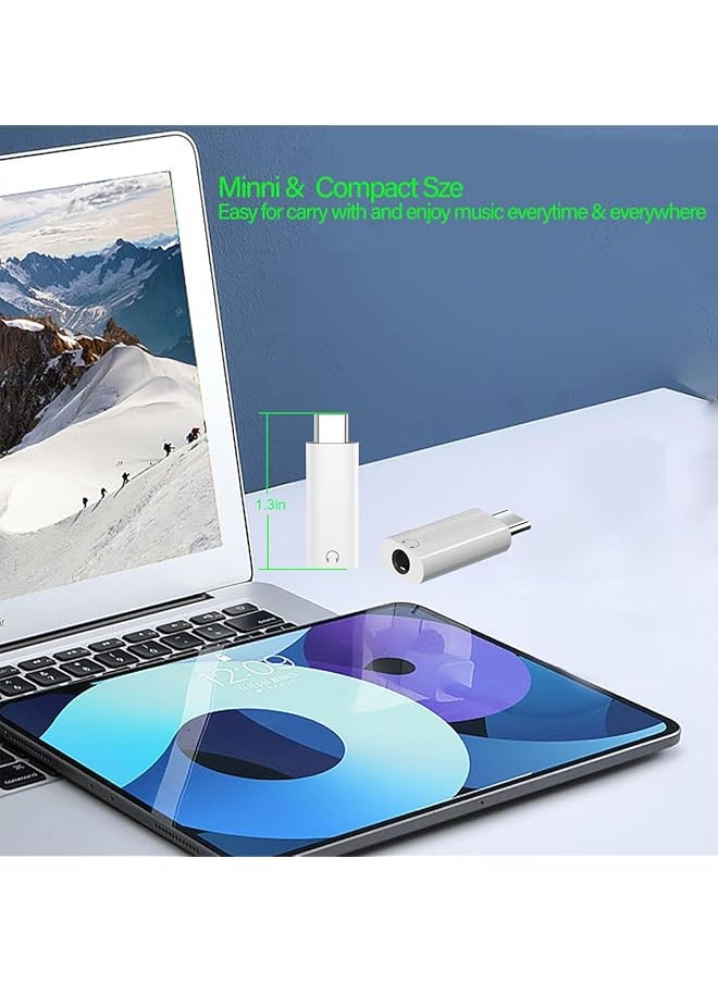 erorex - 2 Pcs Usb C To 3.5Mm Audio Headphone Jack Dac Adapter Compatible With 15 Pro Max Plus Galaxy S23 S22 Ultra Tablet Pixel - Image 1