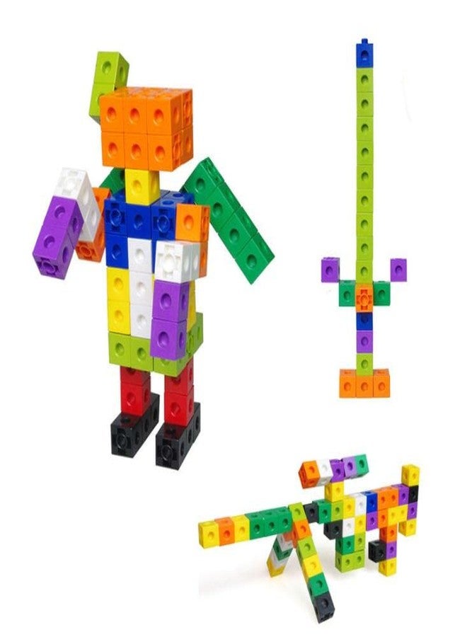 PULSBERY Plastic Smart Cubes Building Blocks - 100Pcs, Multicolor Bulk Creative Educational Stacking Counting Interlocking Smart Building Puzzle Block for Indoor, Outdoor for Kids (Cubes Block) - Image 2