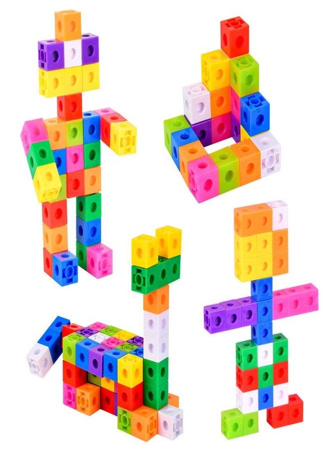 PULSBERY Plastic Smart Cubes Building Blocks - 100Pcs, Multicolor Bulk Creative Educational Stacking Counting Interlocking Smart Building Puzzle Block for Indoor, Outdoor for Kids (Cubes Block) - Image 3