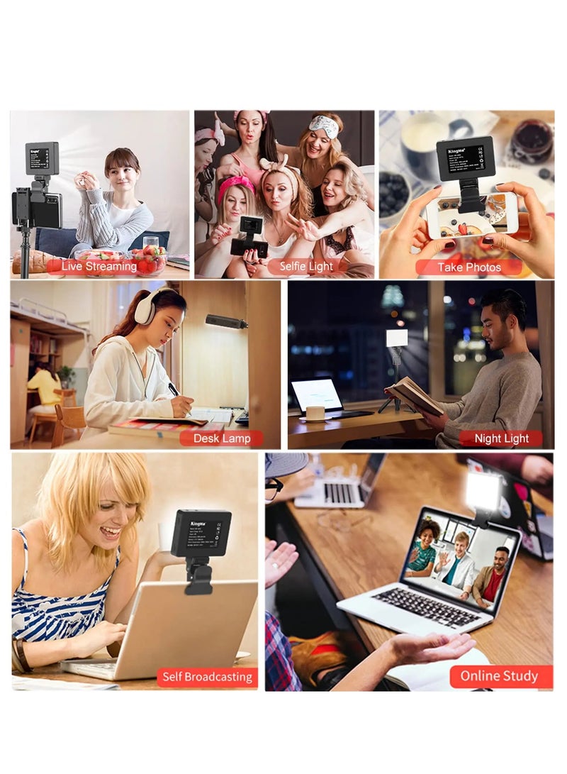 كينج ما Kingma Portable Clip-On Selfie Light for Phone & Laptop, Rechargeable LED Video Conference Light with 3 Light Modes & Adjustable Brightness for Zoom, Streaming & Makeup - Image 3