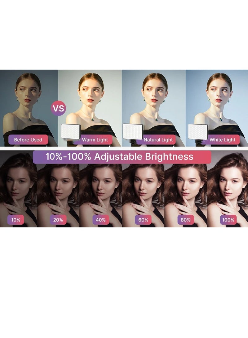 كينج ما Kingma Portable Clip-On Selfie Light for Phone & Laptop, Rechargeable LED Video Conference Light with 3 Light Modes & Adjustable Brightness for Zoom, Streaming & Makeup - Image 5