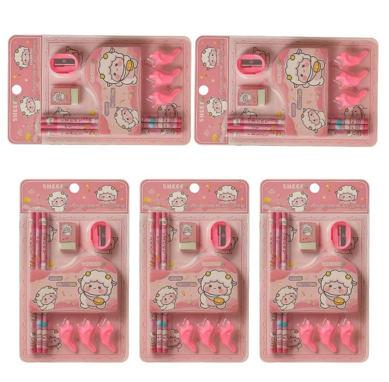 Tresneria Cute & Creative Stationery Set For Happy Learning Buddies (SHEEP, 5) - Image 1
