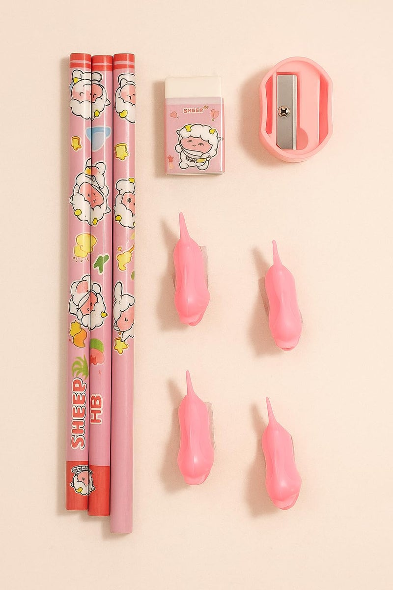Tresneria Cute & Creative Stationery Set For Happy Learning Buddies (SHEEP, 5) - Image 3