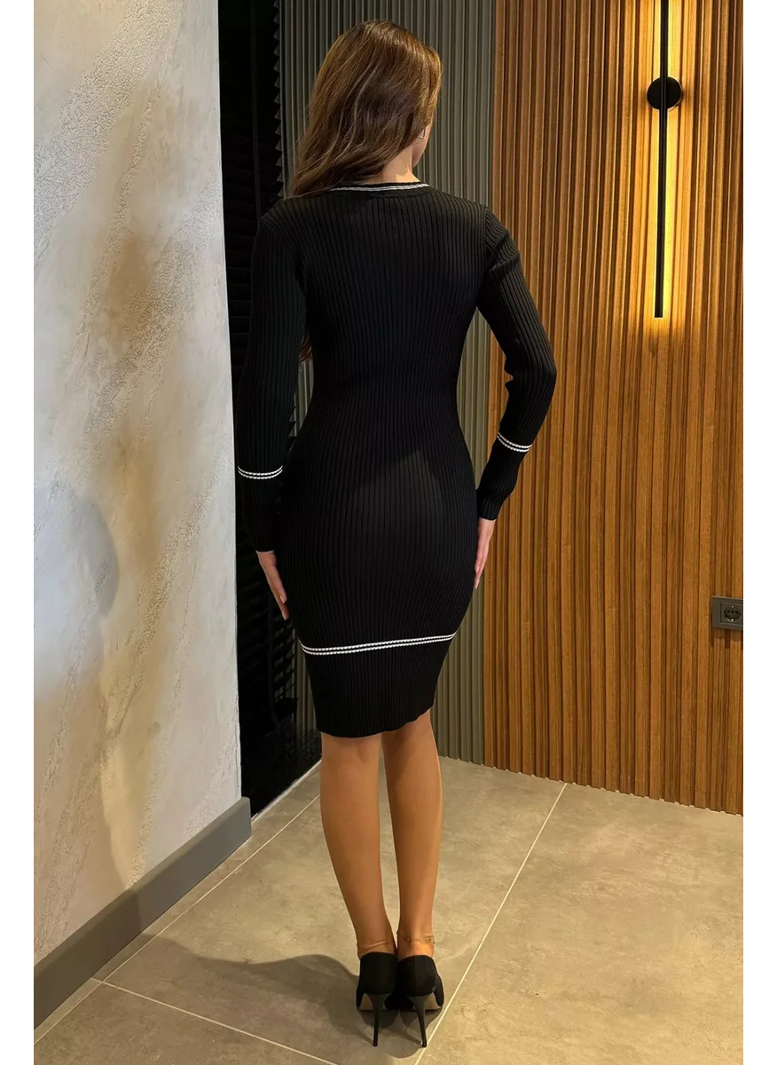 Gülseli Ribbed Pocket Dress