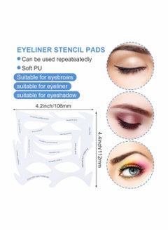 Excefore Eyes Makeup Stencils, 8 Sheet Quick Make-Up Templates for Eyebrows, Eye Shadow Eyeliner Stencil Auxiliary Tool with Various Shapes for Beginners, Women, Girls  - Image 5