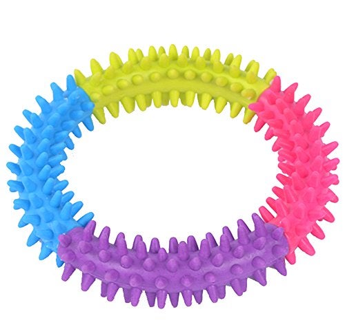 VOBRAMY Sesyomr Rubber Dog Chew Toy - Exercises Teeth Jaws - Design for Strong Chewers (Round Circle) - Image 1