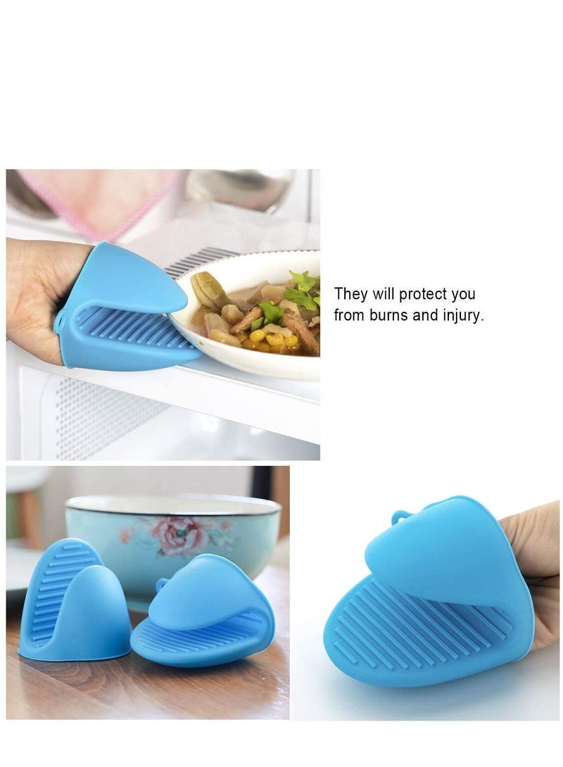 Silicone Cooking Pinch Grips Oven Mitts Potholder, Heat Resistant Finger Protector for Kitchen Baking Microwave BBQ 2 Pairs  - Image 5