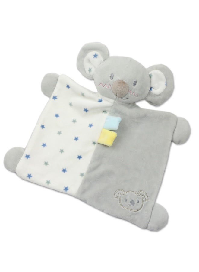 Baby Soothing Towel Plush Teething Toy Interactive Soft Doll Infant Comforter Mouthable Snackable Blanket Visual Auditory Stimulation-Color:koala Towel - Image 1