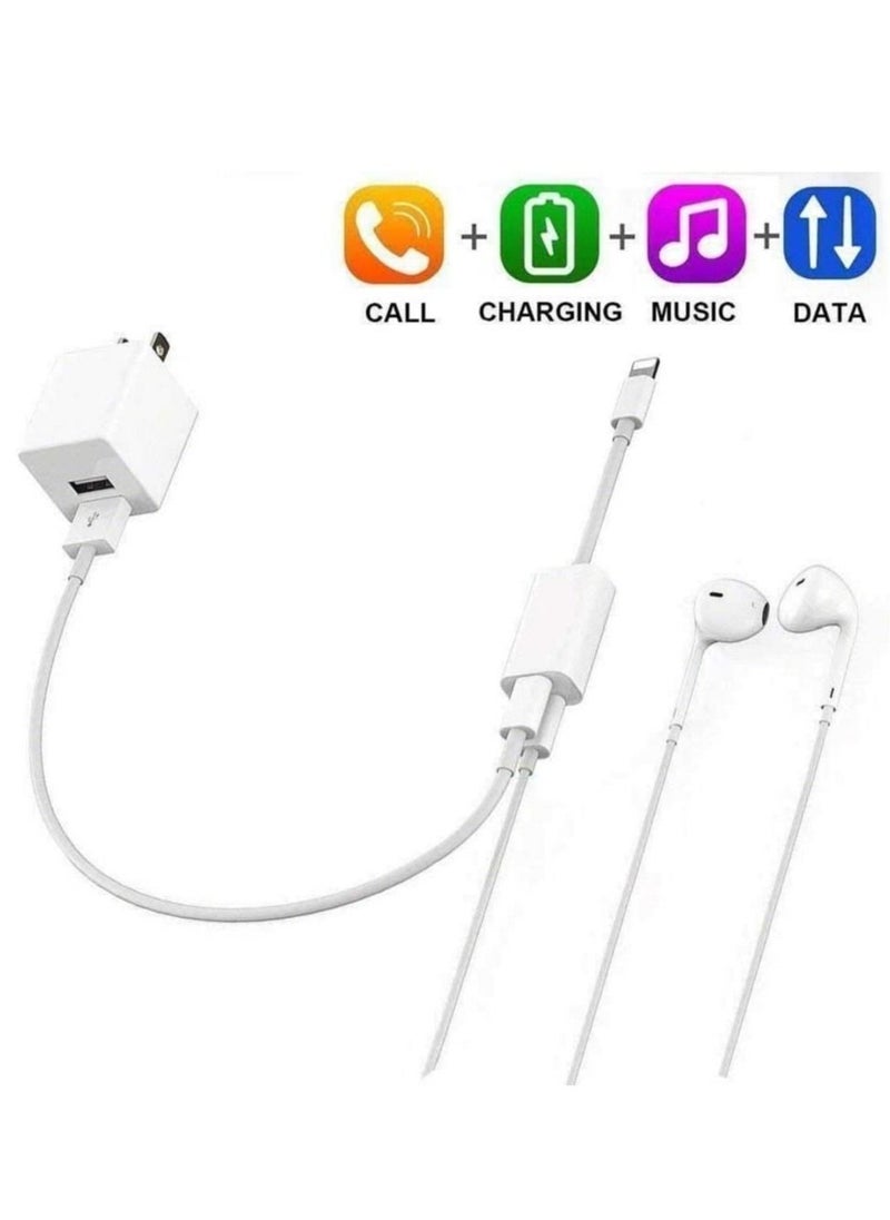 ELTRAZONE Double Lightning Headphone Splitter, 2 in 1 Dual Lightning Headphone Audio & Charge Cable Compatible for iPhone 12/11/XS/XR/X 8 7/iPad, Support Sync Data + Music Control + Call  - Image 4