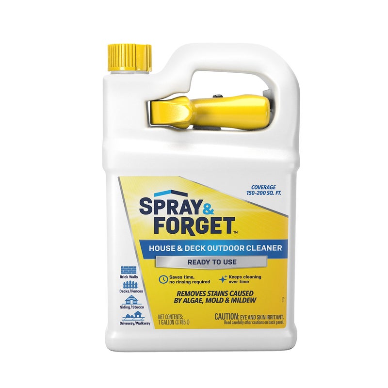 Spray & Forget Ready-to-Use House & Deck Outdoor Cleaner - Nested Trigger Spray Bottle - 1 Gallon - Image 1