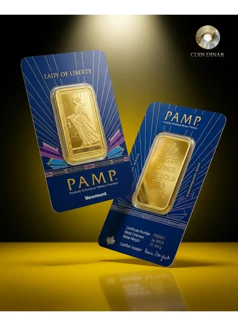 PAMP 2.5g Lady Liberty Gold Bar – Certified Bar With Invoice - Image 1