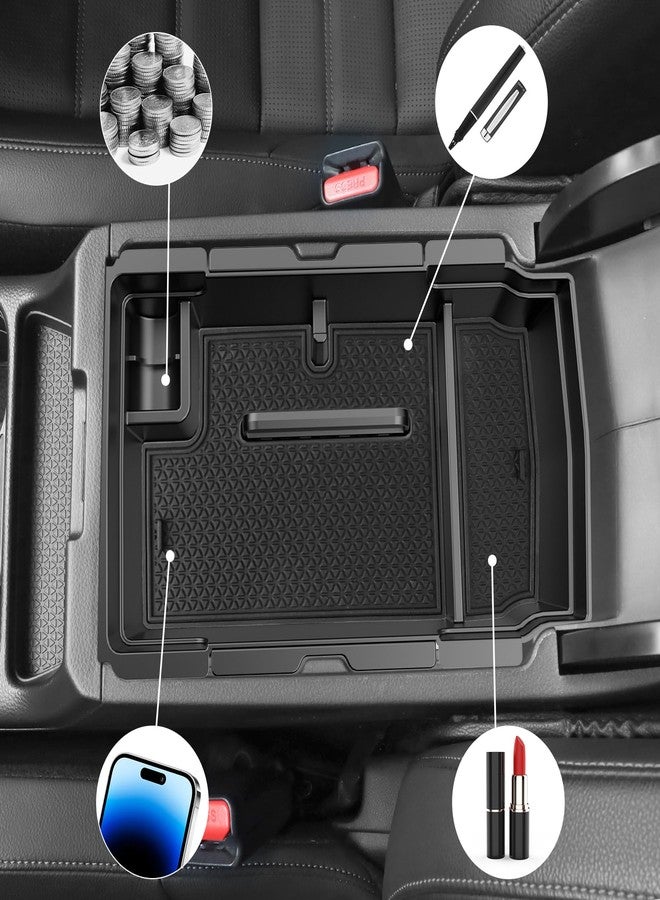 SwiftGaze Center Console Organizer for 2023-2025 Honda CR-V, 2-Layer Armrest Storage Tray & Charging Station Caddy, ABS Car Interior Accessories OEM Style Leather Texture-2PCS - Image 3