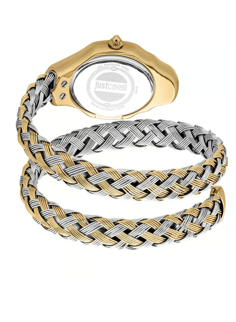 JC Just Cavalli Women's Gold Stainless Steel Watch, White Dial | JC1L305M0055 - Image 2