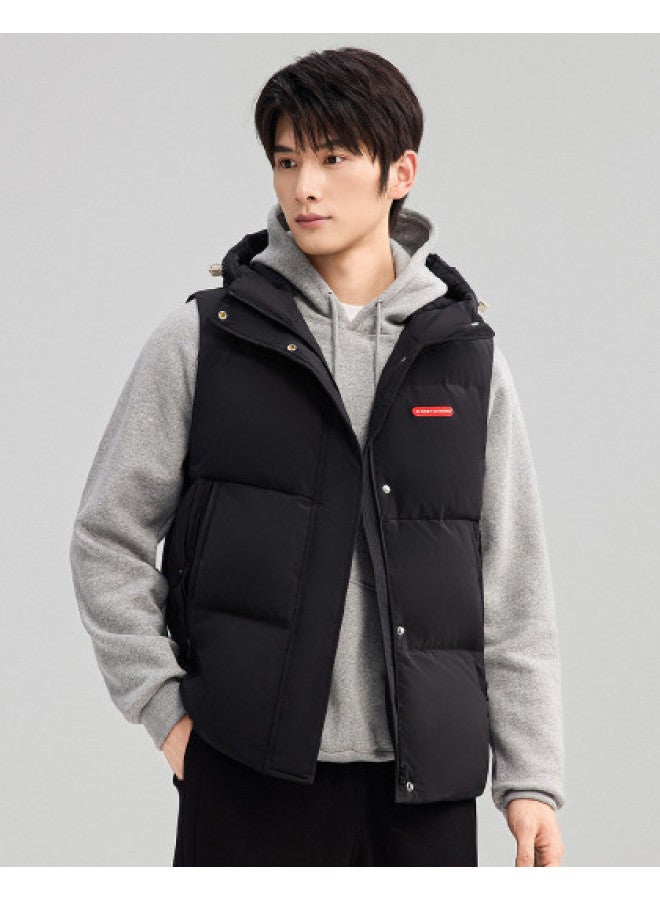 YaYa Winter Hooded Fashion Simple Couple Vest Warm Comfortable Versatile Casual Vest - Image 1