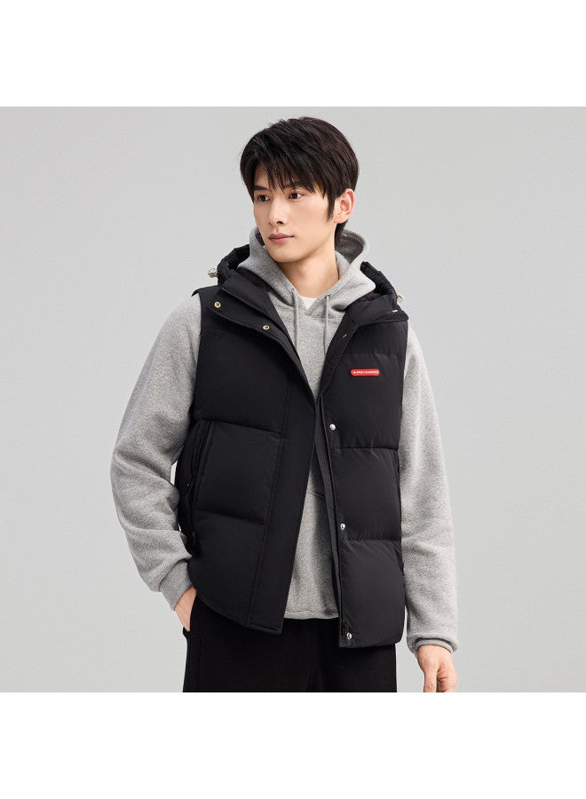 YaYa Winter Hooded Fashion Simple Couple Vest Warm Comfortable Versatile Casual Vest - Image 2
