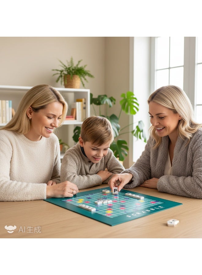 HASBRO - GAMING Scrabble Portable Folding Student Children Teaching English Scrabble Game Board - Image 3