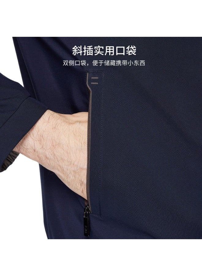 FIRS Jacket, Double-Sided Wear, Hooded, Detachable Stand Collar, Contrasting Colors, Spring Business Commute, Soft Breathable Comfortable Casual Coat - Image 3