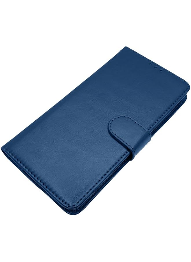 Generic - Nokia 8.1 Flip Case Leather Finish | Inside TPU with Card Pockets | Wallet Stand and Shock Proof | Magnetic Closing | Complete Protection Flip Cover for Nokia 8.1 (Blue) - Image 1