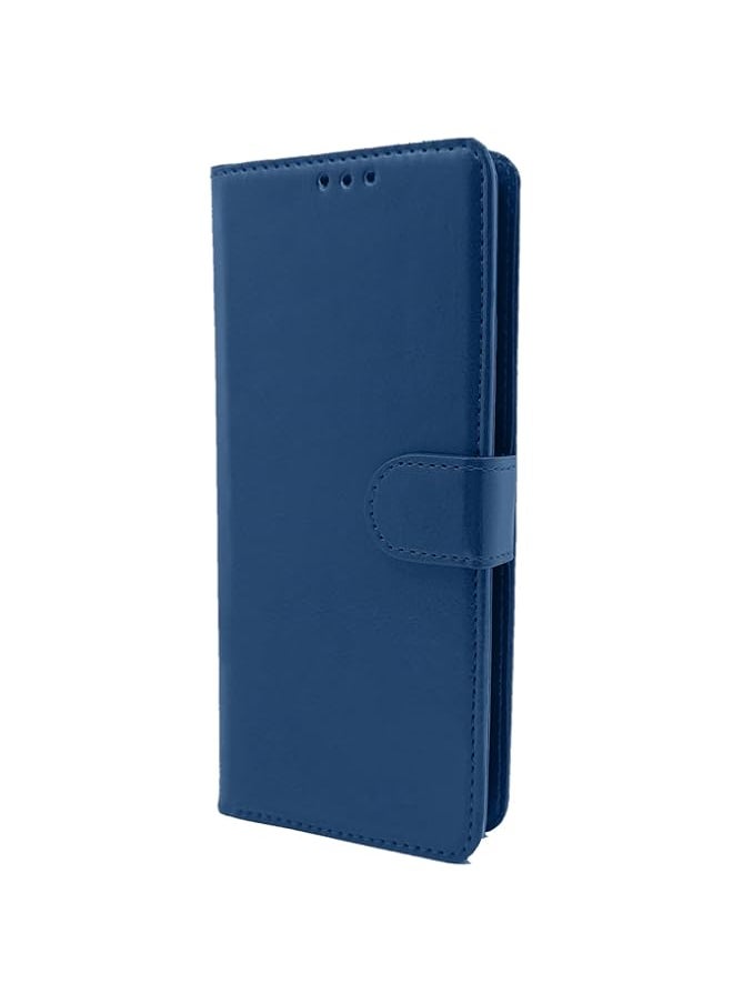 Generic - Nokia 8.1 Flip Case Leather Finish | Inside TPU with Card Pockets | Wallet Stand and Shock Proof | Magnetic Closing | Complete Protection Flip Cover for Nokia 8.1 (Blue) - Image 1