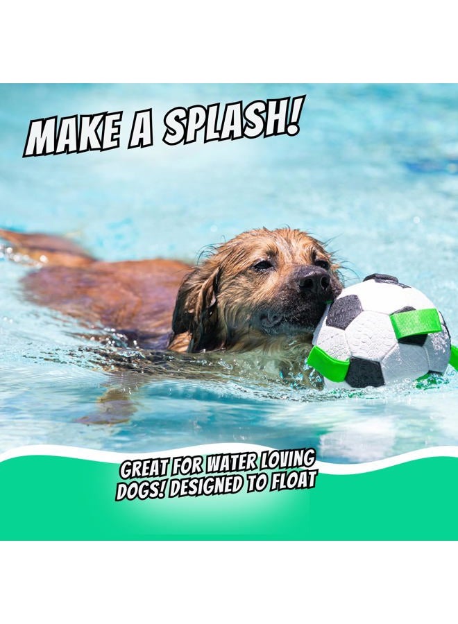 Hyper Pet Grab Tabs Dog Soccer Ball with Straps (7.5") Indoor or Outdoor, Interactive Durable Fetch Dog Ball with Tug Toy for All Dog Breeds - Image 5