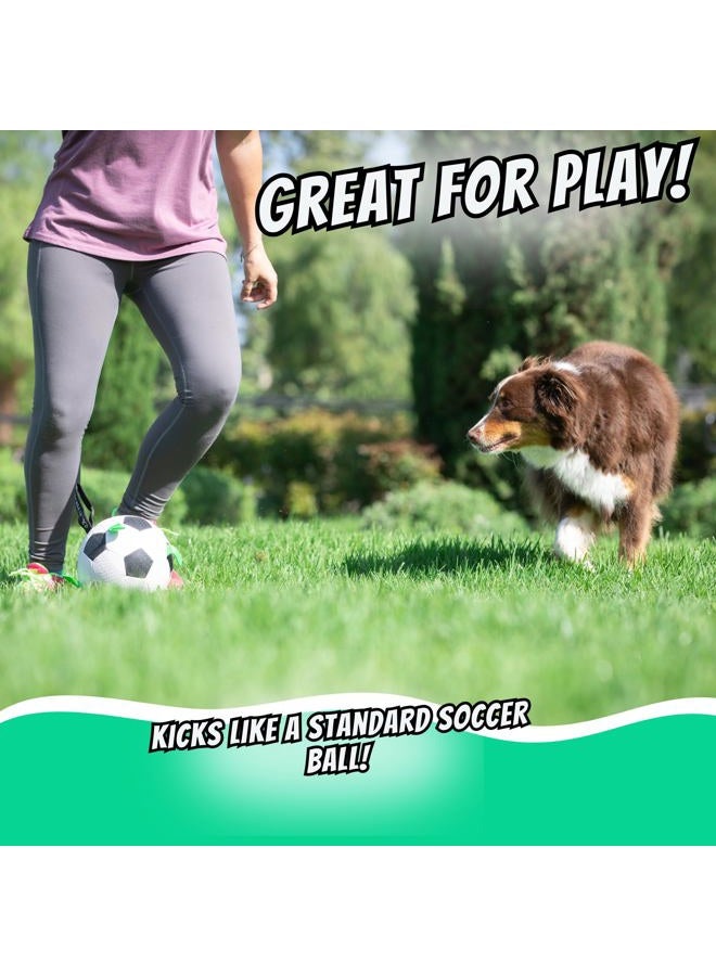 Hyper Pet Grab Tabs Dog Soccer Ball with Straps (7.5") Indoor or Outdoor, Interactive Durable Fetch Dog Ball with Tug Toy for All Dog Breeds - Image 3