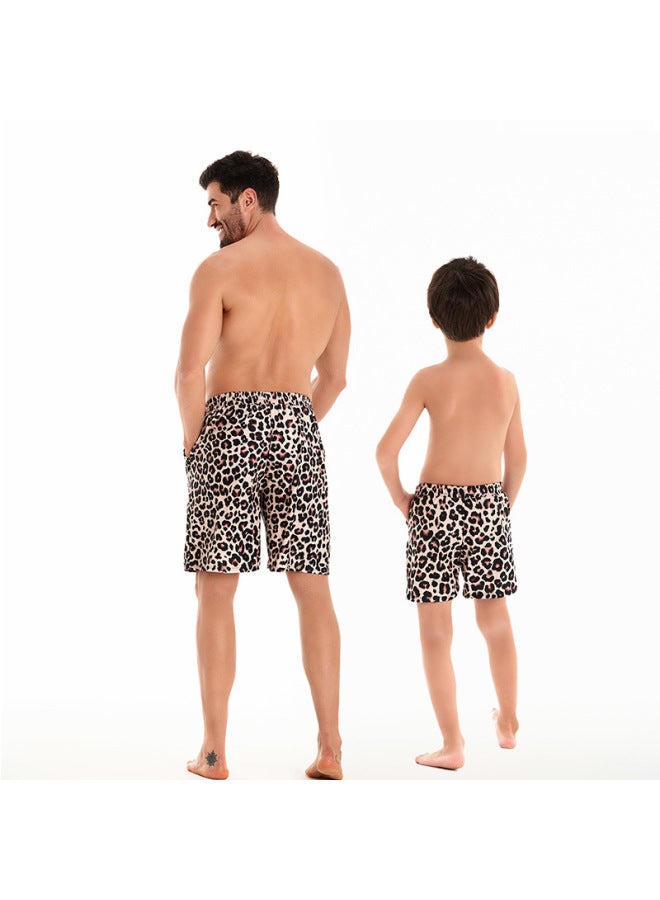 Loquat European And American Family Dress Beach Pants 2024 Pleated Waist For Father And Son Swimming Trunks For Men With Pocket For Boys Swimsuit-Color:613- - Image 3