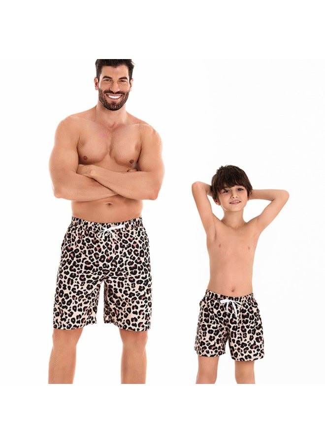 Loquat European And American Family Dress Beach Pants 2024 Pleated Waist For Father And Son Swimming Trunks For Men With Pocket For Boys Swimsuit-Color:613- - Image 4