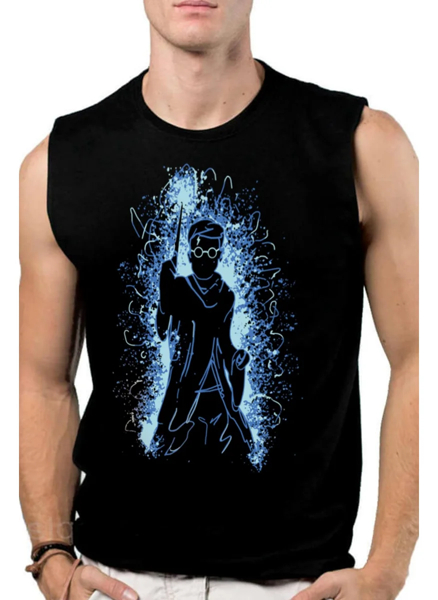 روك اند رول Harry Sparkle Black Cut Sleeve / Sleeveless Men's T-Shirt