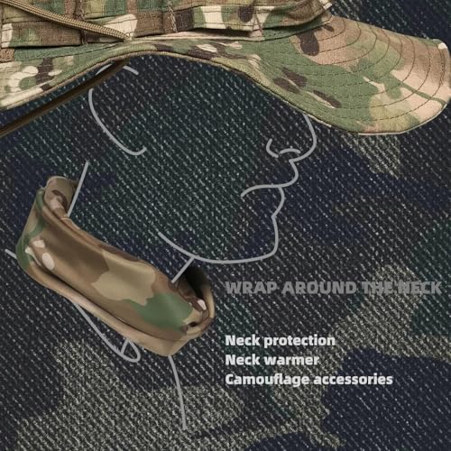 XY3545HS Camo Neck Gaiter Face Mask Ski Scarf for Men&Women UV Protection Windproof for Fishing Hunting Cycling - Image 2