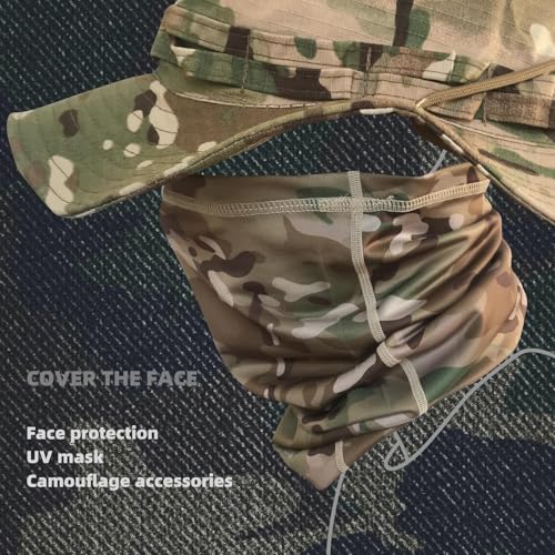 XY3545HS Camo Neck Gaiter Face Mask Ski Scarf for Men&Women UV Protection Windproof for Fishing Hunting Cycling - Image 3