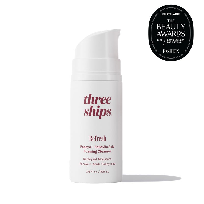 Three Ships - Refresh Papaya + Salicylic Acid Cleanser | Smooth, Cleanse, Refresh Skin | Cruelty-Free, Vegan, Paraben-Free, Sensitive Skin Safe (3.4 fl oz | 100 mL) - Image 2