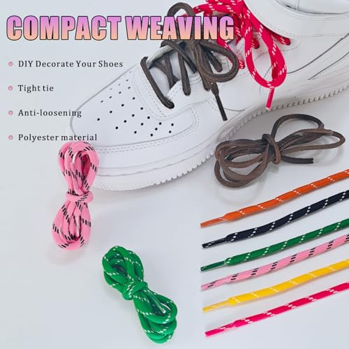 UamGlsob 4PCS Multi Color Shoe Laces for Sneakers, Cool Fun Cute Design DIY Fashion Colored Shoelaces Replacement Strings (Multicolor-Pink) - Image 5
