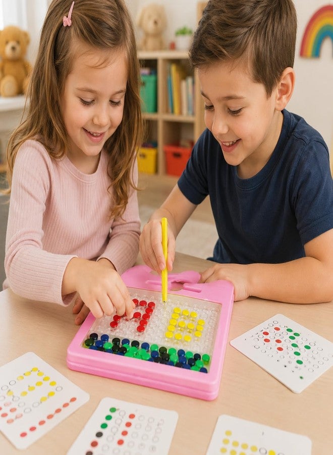 Little B Magnetic Drawing Board for Kid Magnetic Dot Art Game for Toddlers Best Indoor Game for Kids Best Toy for Kids. (Pink) - Image 5