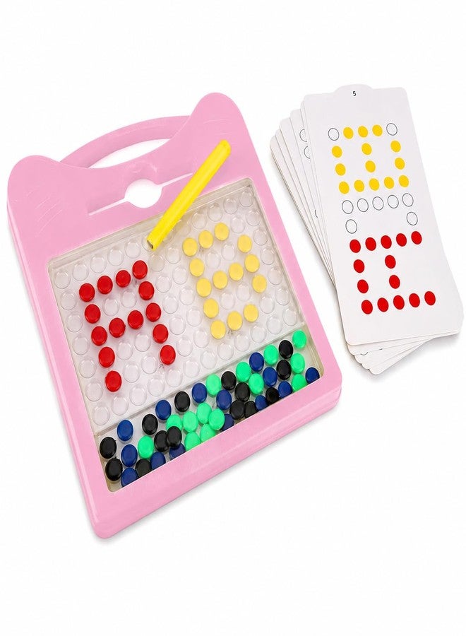 Little B Magnetic Drawing Board for Kid Magnetic Dot Art Game for Toddlers Best Indoor Game for Kids Best Toy for Kids. (Pink) - Image 1