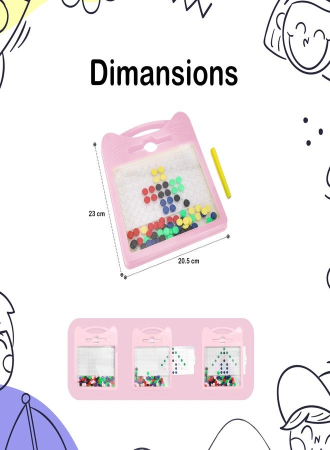 Little B Magnetic Drawing Board for Kid Magnetic Dot Art Game for Toddlers Best Indoor Game for Kids Best Toy for Kids. (Pink) - Image 3