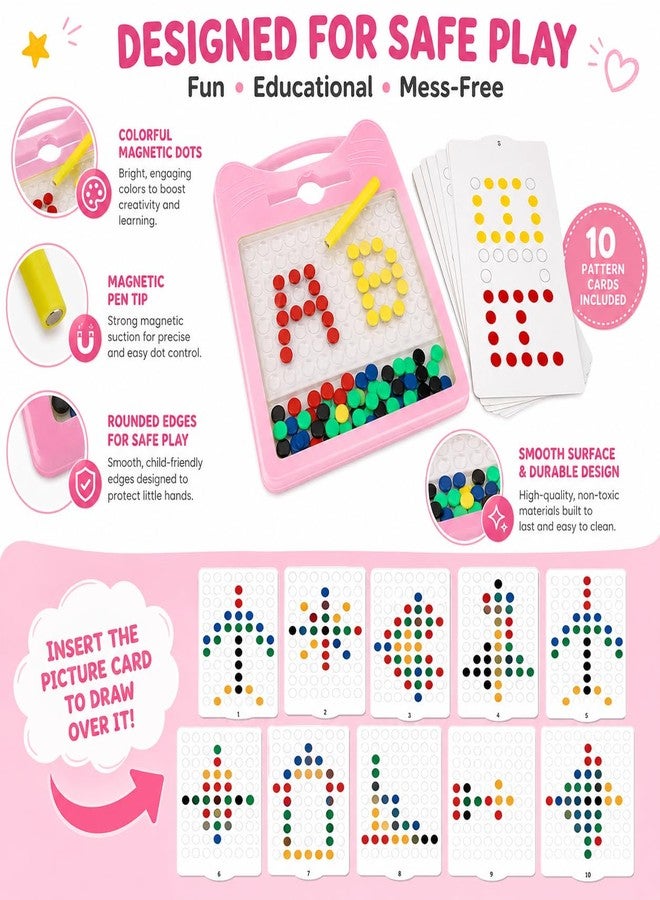 Little B Magnetic Drawing Board for Kid Magnetic Dot Art Game for Toddlers Best Indoor Game for Kids Best Toy for Kids. (Pink) - Image 4