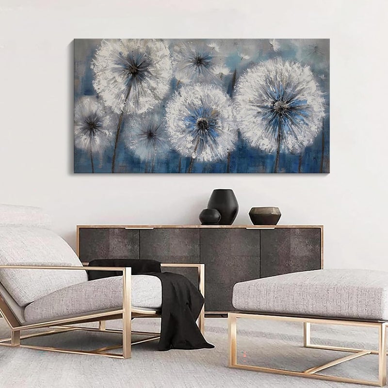 Pogusmavi LJZart Hand Painted Canvas Art Wall Decoration Modern Artwork Painting Picture for Living Room Office Bedroom Home Decor 20x40in Multi - Image 1