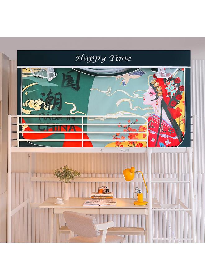 Bluejw National Tide Wind Student Dormitory Artifact Dormitory University Upper Bed Lower Bed Bed Curtain Strong Shading Mosquito Net Integrated Thick - Image 1