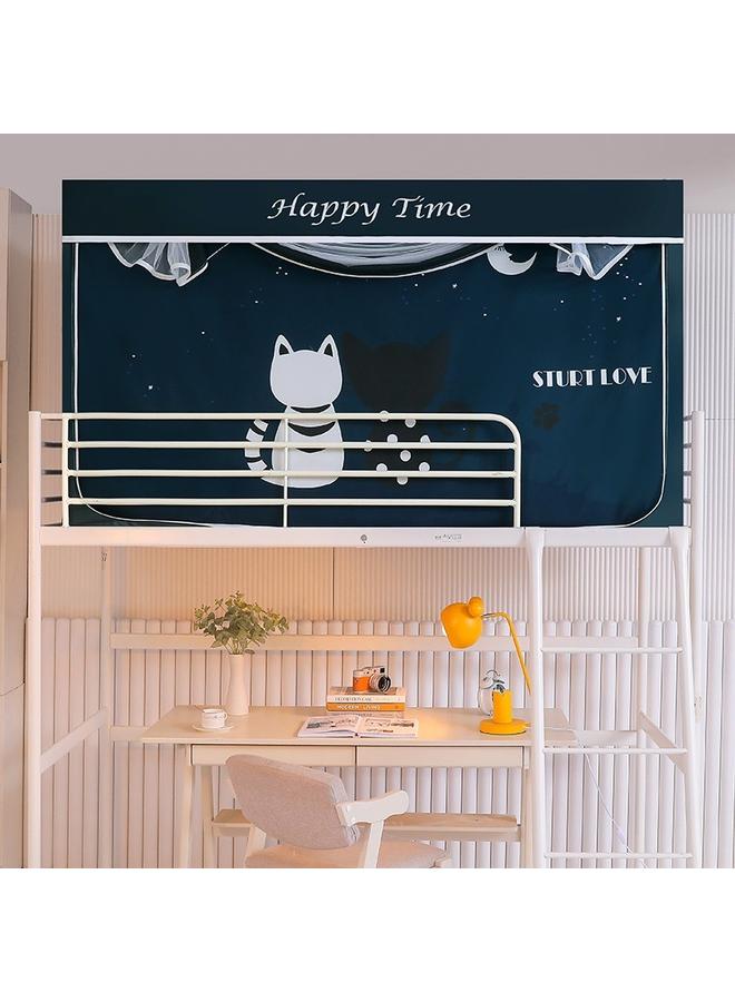 Bluejw National Tide Wind Student Dormitory Artifact Dormitory University Upper Bed Lower Bed Bed Curtain Strong Shading Mosquito Net Integrated Thick - Image 2