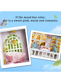 Flever Flever Dollhouse Miniature DIY House Kit Creative Room with Furniture for Romantic Valentine's Gift (Romantic Castle)  - Image 5