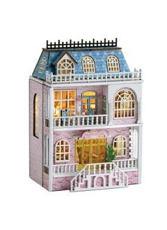 Flever Flever Dollhouse Miniature DIY House Kit Creative Room with Furniture for Romantic Valentine's Gift (Romantic Castle)  - Image 1