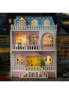Flever Flever Dollhouse Miniature DIY House Kit Creative Room with Furniture for Romantic Valentine's Gift (Romantic Castle)  - Image 4