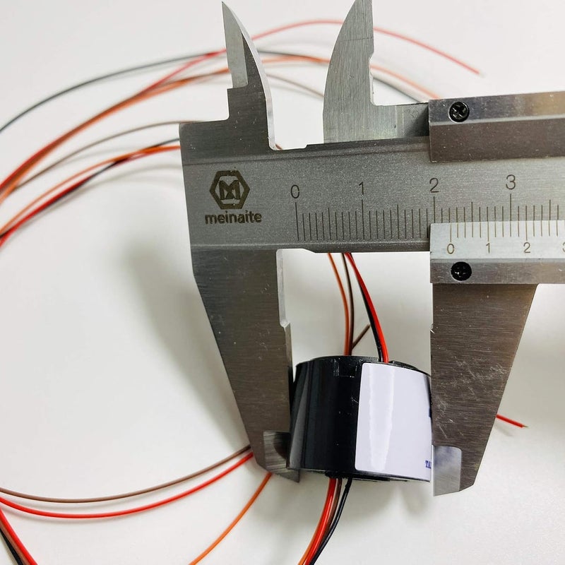 Taidacent Hollow Slip Ring Power Continued 2/4/6/12 Road Collector Connector Electric Motor Slip Ring Rotating (Inner hole 7mm Outer diameter 22mm 4 Wire 1.5A) - Image 2