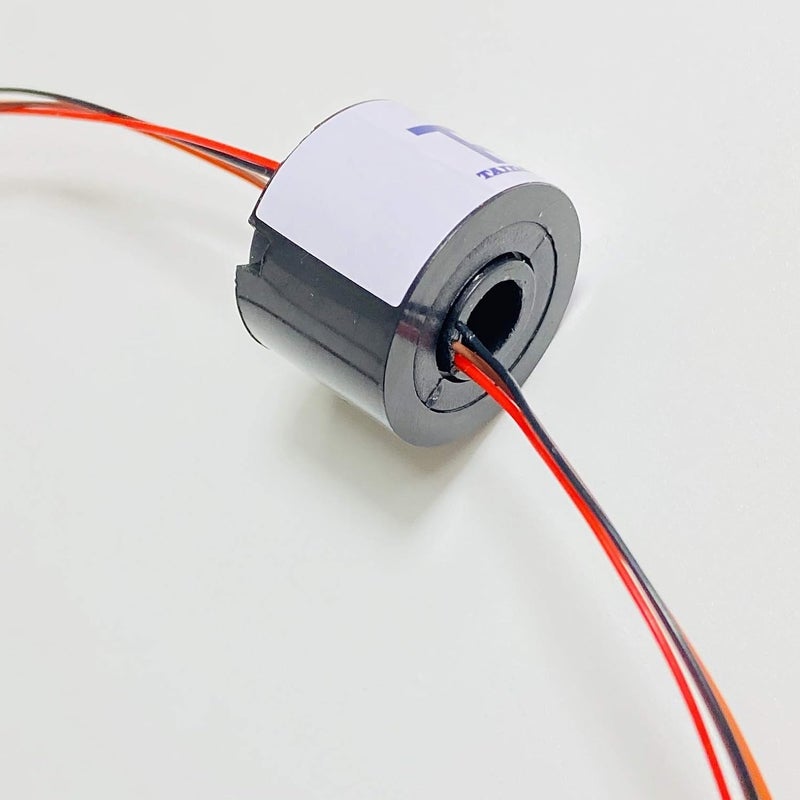 Taidacent Hollow Slip Ring Power Continued 2/4/6/12 Road Collector Connector Electric Motor Slip Ring Rotating (Inner hole 7mm Outer diameter 22mm 4 Wire 1.5A) - Image 4