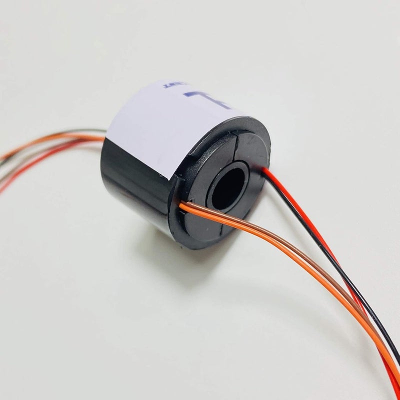 Taidacent Hollow Slip Ring Power Continued 2/4/6/12 Road Collector Connector Electric Motor Slip Ring Rotating (Inner hole 7mm Outer diameter 22mm 4 Wire 1.5A) - Image 5