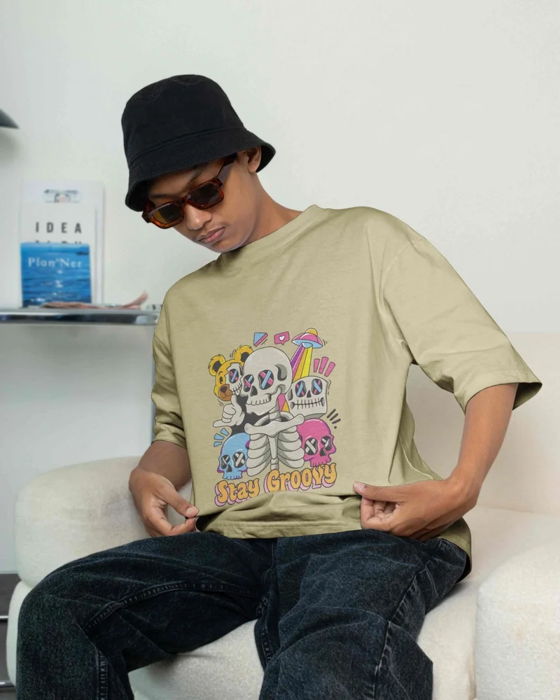 DogFish Casual Regular Basic Wide T-Shirt Brown T-Shirt