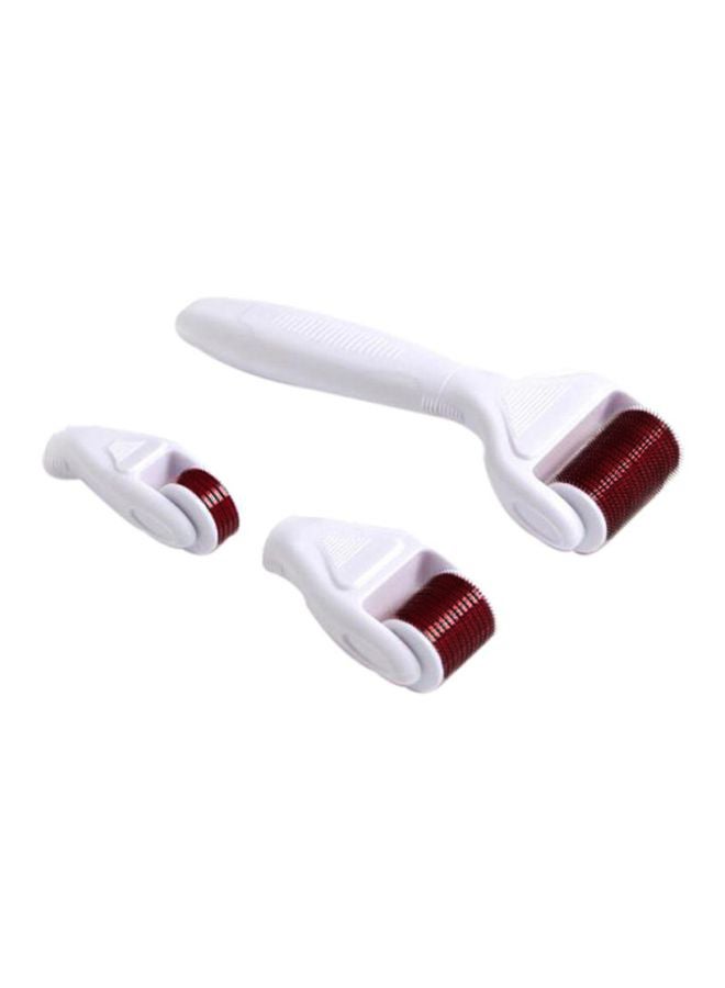 HTC 4-In-1 Derma Roller Skin Care Beauty Micro-Needle Kit Set White - Image 3